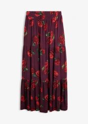 Spódnica z dżerseju z miękkiej mieszanki wiskozy. Czerwone spódnice damskie bonprix, bez wzorów, z dżerseju, maxi. Za 139.99 zł.