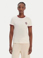 Guess T-Shirt V6GI05 K2966 Écru Regular Fit. T-shirty damskie Guess, m, z aplikacjami, z bawełny, bez kołnierzyka. Za 189.99 zł.
