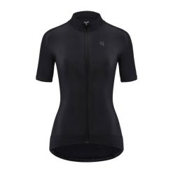 Koszulka rowerowa damska Quest Stone. Czarne koszulki damskie Quest, m, bez wzorów, bez kołnierzyka, bez ramiączek. Za 229.99 zł.