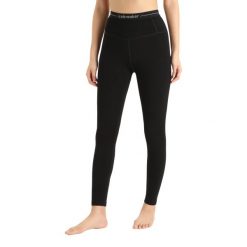 Legginsy Termoaktywne Damskie Icebreaker 260 Tech High Rise Leggins. Czarne legginsy damskie Icebreaker, l, bez wzorów, z wełny. W wyprzedaży za 415.25 zł.