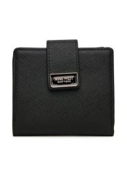 Nine West Portfel CEO-NW-W1-008-SS26 Czarny. Czarne portfele damskie Nine West, bez wzorów, z materiału. Za 69.99 zł.