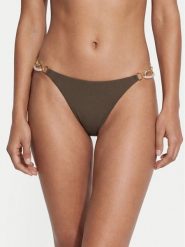 Guess Dół od bikini E6GO00 KF412 Brązowy. Brązowe bikini Guess, z aplikacjami, z syntetyku. Za 299.99 zł.