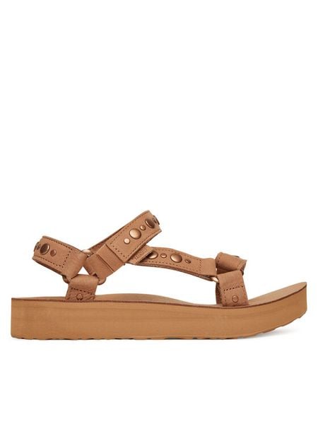 Teva Sandały Midform Universal Studded 1164650 Brązowy. Brązowe sandały damskie Teva, bez wzorów, z nubiku, bez obcasa, na płaskiej podeszwie, bez zapięcia. Za 237.99 zł.