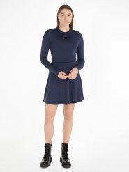 TOMMY JEANS Sukienka w kolorze granatowym rozmiar: M. Niebieskie sukienki damskie Tommy Jeans, bez wzorów, z jeansu, bez ramiączek. Za 144.92 zł.