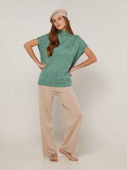 Rodier Koszulka w kolorze zielonym rozmiar: M. Zielone koszulki damskie Rodier, m, bez wzorów, z wełny, bez kołnierzyka, bez ramiączek. Za 217.99 zł.