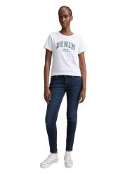 Tom Tailor Koszulka w kolorze białym rozmiar: XL. Białe bluzki damskie Tom Tailor, xl, bez wzorów, z bawełny, bez kołnierzyka, bez ramiączek. Za 37.21 zł.