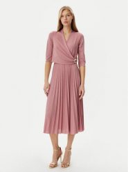 Rinascimento Sukienka koktajlowa CFC0122980003 Różowy Regular Fit. Czerwone sukienki damskie Rinascimento, bez wzorów, z wiskozy, wizytowe, bez ramiączek. Za 539.99 zł.