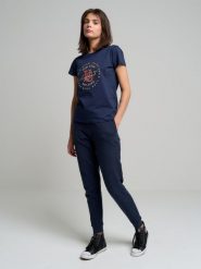 Spodnie dresowe damskie granatowe Kathy 403. Niebieskie spodnie dresowe damskie Big Star, l, bez wzorów, z dresówki. W wyprzedaży za 159.99 zł.