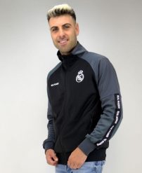 Kultowa bluza z zamkiem Madridista. Bluzy damskie REAL MADRID, s, bez wzorów, z bawełny, bez kaptura. Za 266.11 zł.