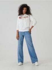 Bluza Spice Girls - kremowy. Białe bluzy damskie Sinsay, l, bez wzorów, bez kaptura. Za 79.99 zł.
