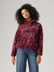 Levi´s Bluza polarowa w kolorze bordowym rozmiar: S. Czerwone bluzy damskie s, bez wzorów, z polaru, bez kaptura. Za 158.10 zł.