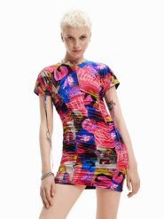Desigual Sukienka codzienna Dijon 23SWVK45 Kolorowy Slim Fit. Sukienki damskie Desigual, bez wzorów, z syntetyku, bez ramiączek. Za 239.99 zł.