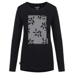 Koszulka damska z długim rękawem z bawełny organicznej - elegancki design. Fioletowe koszulki damskie Lowa, bez wzorów, z bawełny, bez kołnierzyka, bez ramiączek. Za 70.50 zł.