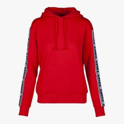 Bluza damska DIADORA L. HOODIE TROFEO. Czerwone bluzy damskie Diadora, l, bez wzorów, bez kaptura. Za 89.99 zł.