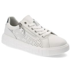 Białe Sneakersy Artiker Modne Obuwie Damskie. Białe obuwie sportowe damskie Artiker, na lato, z materiału, bez zapięcia. Za 219.00 zł.