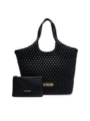 LOVE MOSCHINO Torebka JC4292PP0PK1200A Czarny. Czarne shopper bag Love Moschino, bez wzorów, ze skóry, bez dodatków. Za 1,829.00 zł.