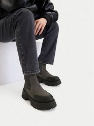 G-Star Raw Sztyblety CEO-WI16-525-05 Szary. Szare botki damskie G-Star, ze skóry, retro, bez obcasa, na płaskiej podeszwie, bez zapięcia. Za 439.99 zł.