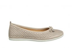Baleriny Bayla-161 158 709 Silver Grey 161715, Szary, Skóra naturalna - 36. Szare balerinki damskie Bayla, bez wzorów, z materiału. W wyprzedaży za 179.10 zł.