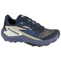 Buty do biegania damskie Salomon Genesis. Niebieskie obuwie sportowe damskie Salomon, z materiału, bez zapięcia, do biegania. Za 732.00 zł.