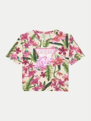 Guess T-Shirt J5GI10 K6YW4 Kolorowy Regular Fit. Koszulki i t-shirty dziewczęce Guess, z aplikacjami, z bawełny, bez kołnierzyka, bez ramiączek. Za 79.99 zł.