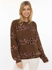 Zwillingsherz Sweter "Gestrickter-Leo" w kolorze brązowym rozmiar: S/M. Brązowe swetry klasyczne damskie Zwillingsherz, m, z bawełny, bez kołnierzyka. Za 130.99 zł.