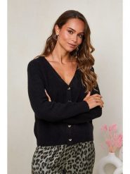 Soft Cashmere Kardigan w kolorze czarnym rozmiar: 38/40. Czarne kardigany damskie Soft Cashmere, bez wzorów. Za 173.99 zł.