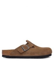 Birkenstock Klapki Boston 1032795 Brązowy. Brązowe klapki damskie Birkenstock, bez wzorów, ze skóry, bez obcasa, bez zapięcia. Za 694.99 zł.