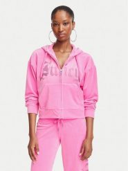 Juicy Couture Bluza Old Gothic JCWAS226333 Różowy Slim Fit. Czerwone bluzy damskie Juicy Couture, xl, bez wzorów, z syntetyku, bez kaptura. Za 407.99 zł.