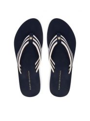 Tommy Hilfiger Japonki FW0FW09196 Granatowy. Niebieskie klapki damskie Tommy Hilfiger, bez wzorów, z syntetyku, bez obcasa, bez zapięcia. Za 189.99 zł.