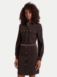 Marciano Guess Sukienka koszulowa G6YK25 W3204 Brązowy ciemny Regular Fit. Brązowe sukienki damskie Marciano Guess, z aplikacjami, z syntetyku, bez ramiączek. Za 989.99 zł.