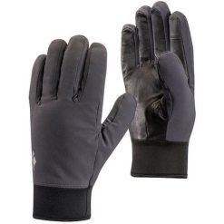 Rękawiczki turystyczne Unisex Black Diamond Midweight Softshell. Szare rękawiczki damskie Black Diamond, bez wzorów, z softshellu. Za 114.99 zł.