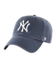 Czapka z daszkiem dla dorosłych 47 New York Yankees Clean Up Cap. Niebieskie czapki z daszkiem damskie 47 Brand, bez wzorów, z bawełny. Za 109.99 zł.