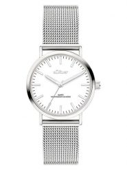 S.Oliver Zegarek kwarcowy w kolorze srebrno-białym rozmiar: onesize. Szare, analogowe zegarki damskie S.Oliver, ze stali. Za 173.99 zł.