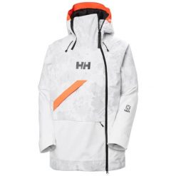 Damska kurtka narciarska z kapturem Helly Hansen Powchaser Asym. Szare kurtki damskie Helly Hansen, bez wzorów, z kapturem. Za 1,375.00 zł.