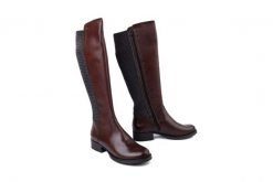 RIEKER Z9591-27 brown , kozaki damskie. Brązowe kozaki damskie Rieker, bez obcasa, na obcasie, bez zapięcia. Za 450.42 zł.