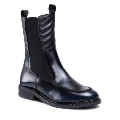 Sztyblety Sergio Bardi. Czarne botki damskie Sergio Bardi, bez obcasa, na płaskiej podeszwie, bez zapięcia. Za 319.00 zł.