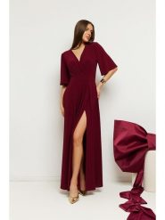 Made of emotion Sukienka w kolorze bordowym rozmiar: M. Czerwone sukienki damskie Made Of Emotion, bez wzorów, bez ramiączek. Za 269.99 zł.