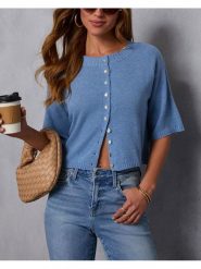 Milan Kiss Kardigan w kolorze błękitnym rozmiar: XL. Niebieskie kardigany damskie Milan Kiss, xl, bez wzorów. Za 130.99 zł.