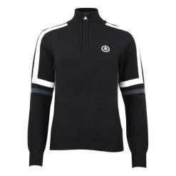 Bardzowy golf 1/2 zamek damski Peak Mountain Asta. Czarne golfy damskie Peak Mountain, bez wzorów, bez ramiączek. W wyprzedaży za 278.00 zł.