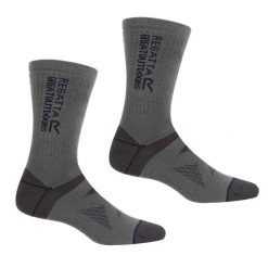 Skarpety Wełniane Wool Hiker 2pak. Brązowe skarpetki damskie Regatta, bez wzorów, z wełny. Za 87.99 zł.