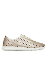 Remonte Półbuty CEO-R7101-91 Złoty. Żółte obuwie sportowe damskie Remonte, bez wzorów, ze skóry, bez obcasa, bez zapięcia. Za 359.99 zł.