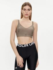Under Armour Biustonosz sportowy Ua Infinity Low Strappy Bra 1384128-200 Szary Fitted Fit. Szare biustonosze sportowe damskie Under Armour, bez wzorów, z syntetyku. Za 269.99 zł.