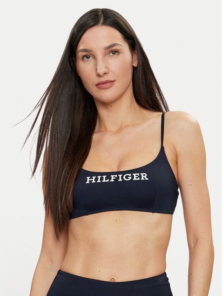 Tommy Hilfiger Góra od bikini UW0UW05302 Granatowy. Niebieskie bikini Tommy Hilfiger, bez wzorów, z syntetyku. Za 139.99 zł.