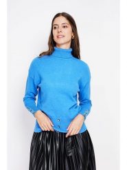 ASSUILI Golf w kolorze błękitnym rozmiar: 34. Niebieskie golfy damskie Assuili, bez wzorów, bez ramiączek. Za 104.64 zł.