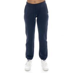 Bluza z bawełna z kieszenie na co dzień na siłownię. Niebieskie spodnie materiałowe damskie LEONE 1947 APPAREL, bez wzorów, z bawełny. W wyprzedaży za 101.80 zł.