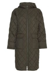 MOSS COPENHAGEN Płaszcz pikowany "Nichella" w kolorze ciemnozielonym rozmiar: S/M. Zielone płaszcze damskie Moss Copenhagen, m, bez wzorów, bez kaptura. Za 371.59 zł.