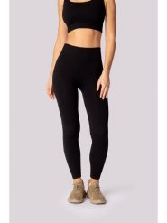Spaio Legginsy sportowe "Ribbed" w kolorze czarnym rozmiar: S/M. Czarne legginsy damskie Spaio, m, bez wzorów, z materiału, z podwyższonym stanem, outdoorowe. Za 147.56 zł.