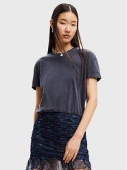 Desigual Sukienka codzienna Bilba 22WWVK53 Granatowy Regular Fit. Niebieskie sukienki damskie Desigual, bez wzorów, z bawełny, bez ramiączek. Za 229.99 zł.