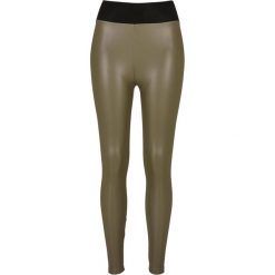 Legginsy Damskie Ze Skóry Ekologicznej Z Wysokim Stanem. Zielone legginsy damskie Urban Classics, m, bez wzorów, ze skóry ekologicznej. Za 120.99 zł.