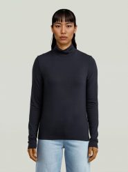 G-Star Koszulka w kolorze granatowym rozmiar: M. Niebieskie koszulki damskie G-Star, m, bez wzorów, bez kołnierzyka, bez ramiączek. Za 160.96 zł.